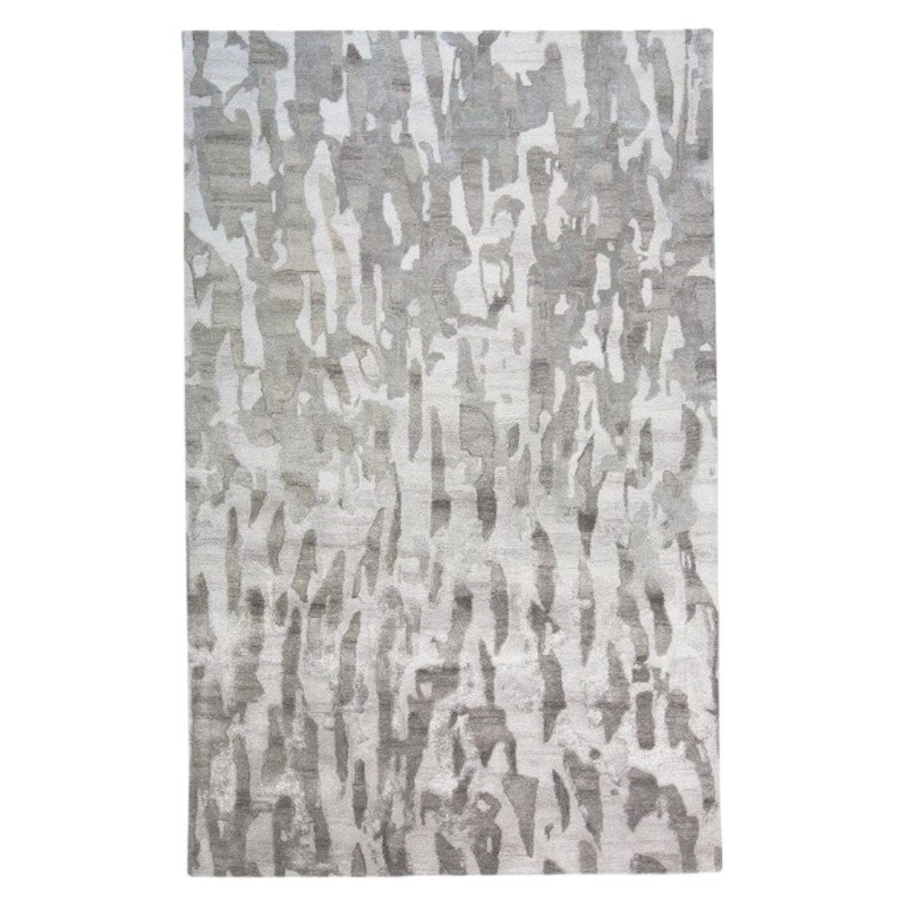 5' X 8' Taupe And Gray Abstract Hand Tufted Area Rug