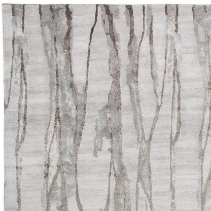 8' X 10' Taupe Ivory And Gray Abstract Tufted Handmade Area Rug