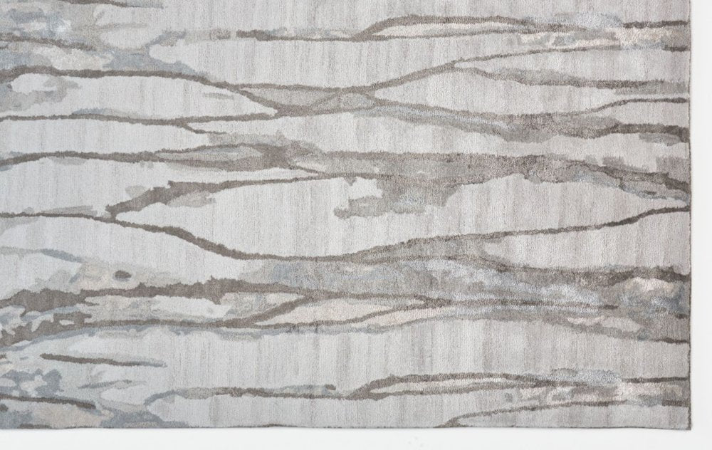 8' X 10' Taupe Ivory And Gray Abstract Tufted Handmade Area Rug