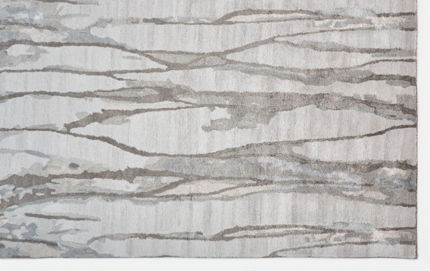 4' X 6' Ivory and Gray Abstract Hand Tufted Area Rug