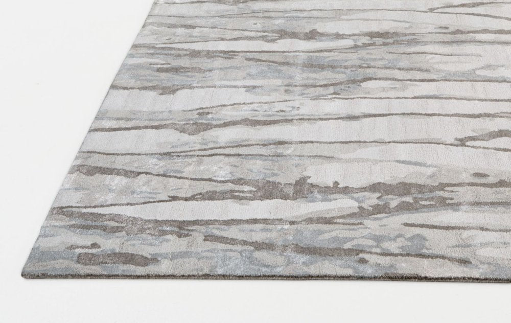 8' X 10' Taupe Ivory And Gray Abstract Tufted Handmade Area Rug