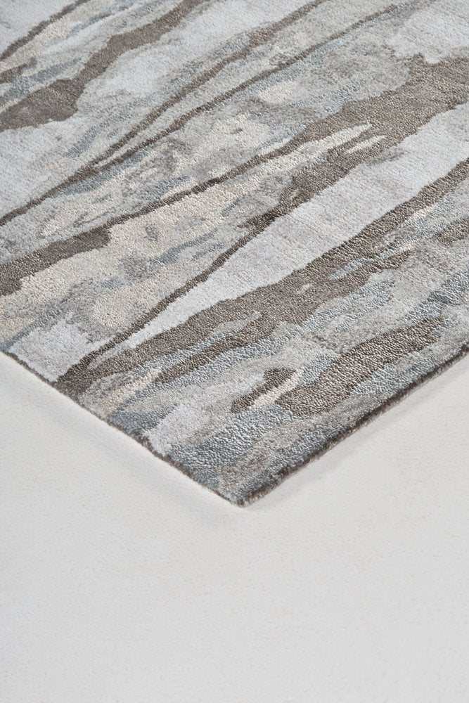 8' X 10' Taupe Ivory And Gray Abstract Tufted Handmade Area Rug