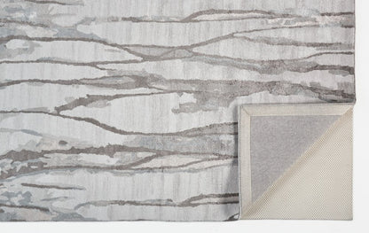 8' X 10' Taupe Ivory And Gray Abstract Tufted Handmade Area Rug