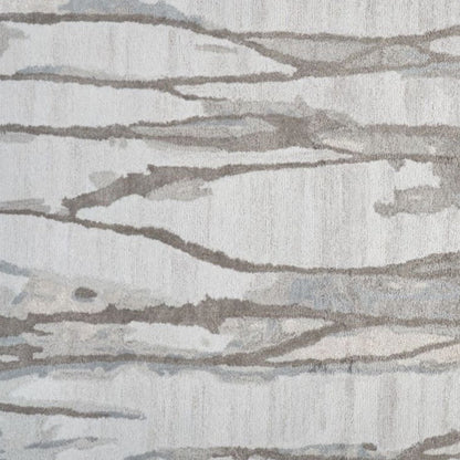 8' X 10' Taupe Ivory And Gray Abstract Tufted Handmade Area Rug