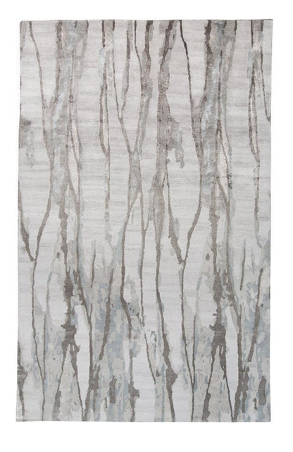 5' X 8' Taupe Ivory And Gray Abstract Tufted Handmade Area Rug