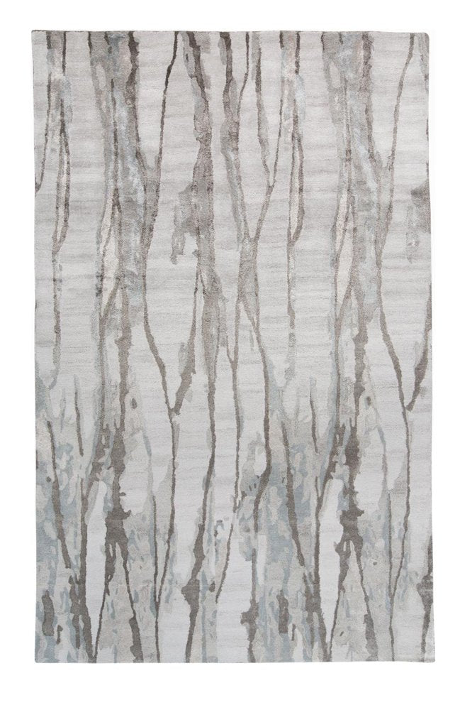 5' X 8' Taupe Ivory And Gray Abstract Tufted Handmade Area Rug