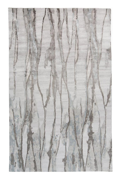 5' X 8' Taupe Ivory And Gray Abstract Tufted Handmade Area Rug