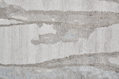 5' X 8' Taupe Ivory And Gray Abstract Tufted Handmade Area Rug