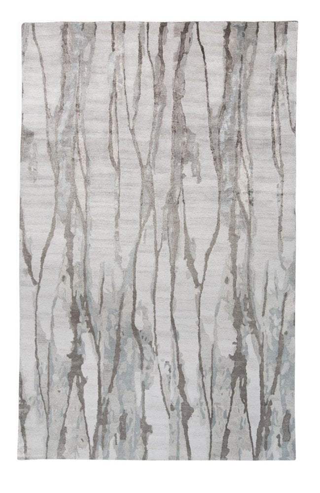 5' X 8' Taupe Ivory And Gray Abstract Tufted Handmade Area Rug