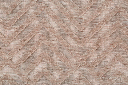 5' X 8' Pink And Ivory Geometric Stain Resistant Area Rug
