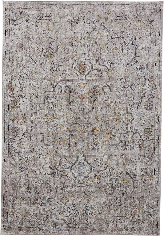 7' X 10' Gray Abstract Area Rug