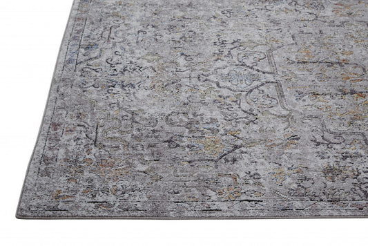 7' X 10' Gray Abstract Area Rug