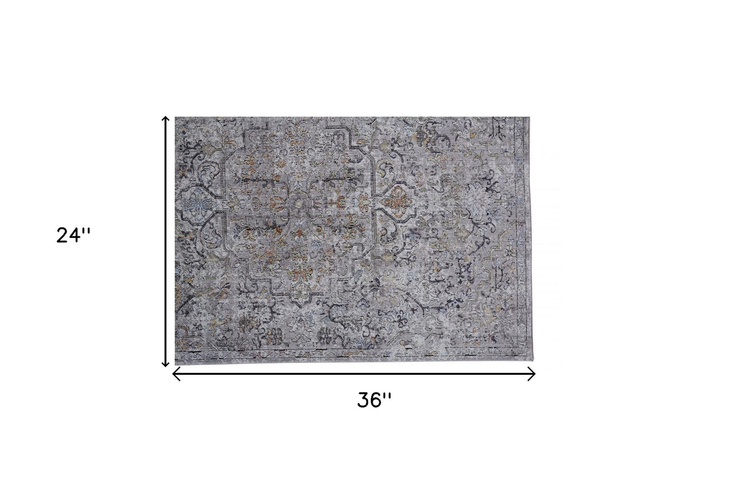 4' x 6' Gray Abstract Area Rug