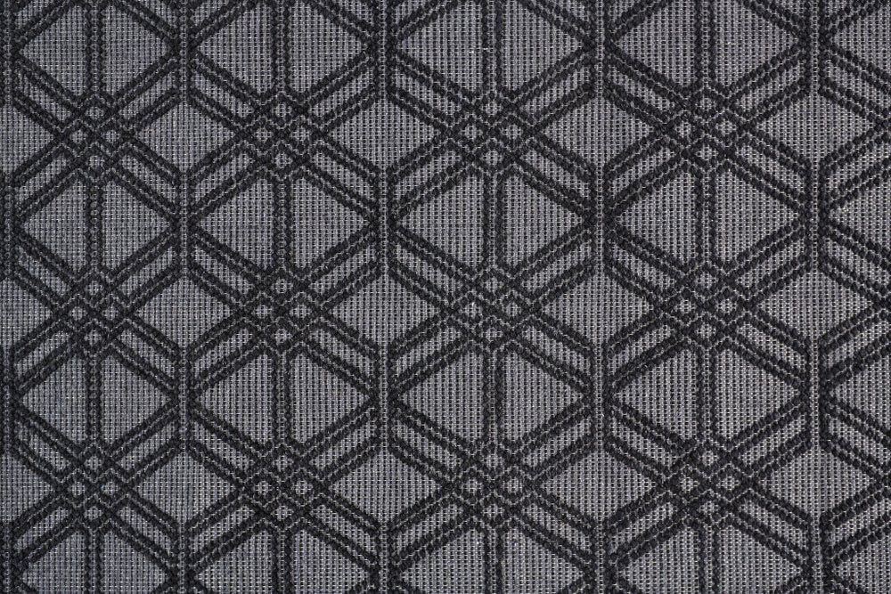 8' X 10' Black and Gray Wool Geometric Hand Woven Area Rug With Fringe