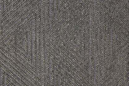 8' X 10' Gray Wool Geometric Hand Woven Area Rug With Fringe