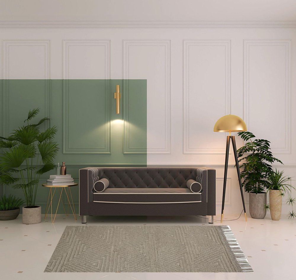 8' X 10' Gray Wool Geometric Hand Woven Area Rug With Fringe