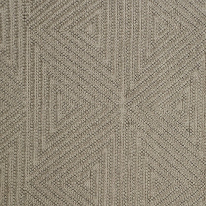 8' X 10' Gray Wool Geometric Hand Woven Area Rug With Fringe