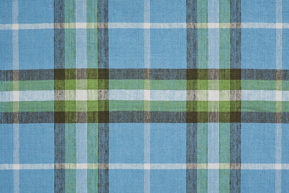 8' X 10' Blue and White Abstract Hand Woven Area Rug