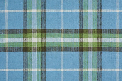 8' X 10' Blue and White Abstract Hand Woven Area Rug