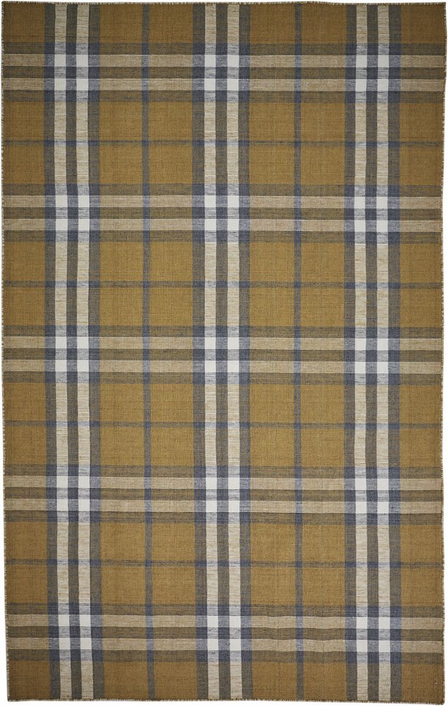 8' X 10' Blue and White Abstract Hand Woven Area Rug