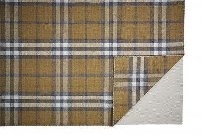 8' X 10' Blue and White Abstract Hand Woven Area Rug