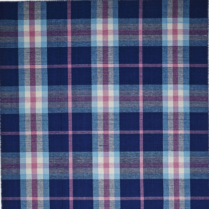 8' X 10' Blue and White Abstract Hand Woven Area Rug