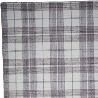 4' X 6' Gray Taupe And Ivory Abstract Hand Woven Stain Resistant Area Rug