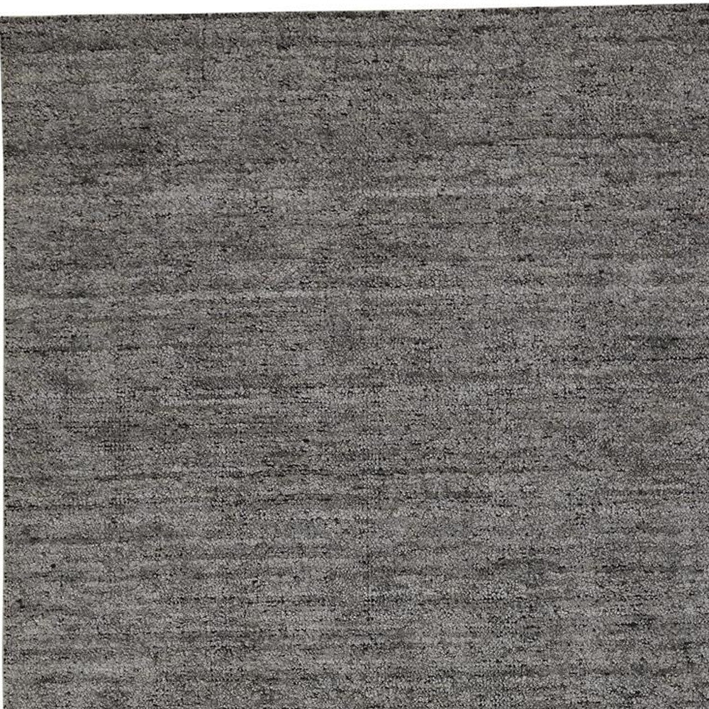 5' X 8' Gray and Black Hand Woven Area Rug