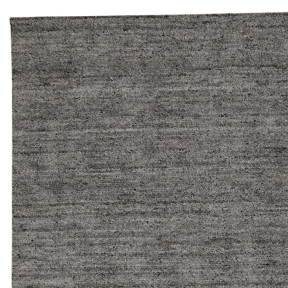 5' X 8' Gray and Black Hand Woven Area Rug