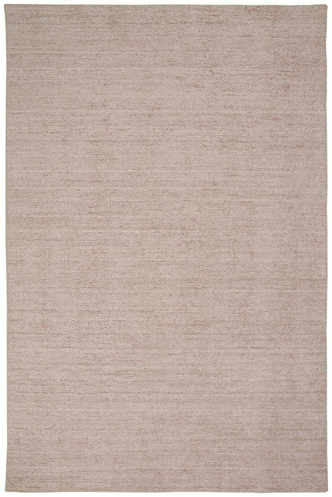 5' X 8' Pink and Ivory Hand Woven Area Rug