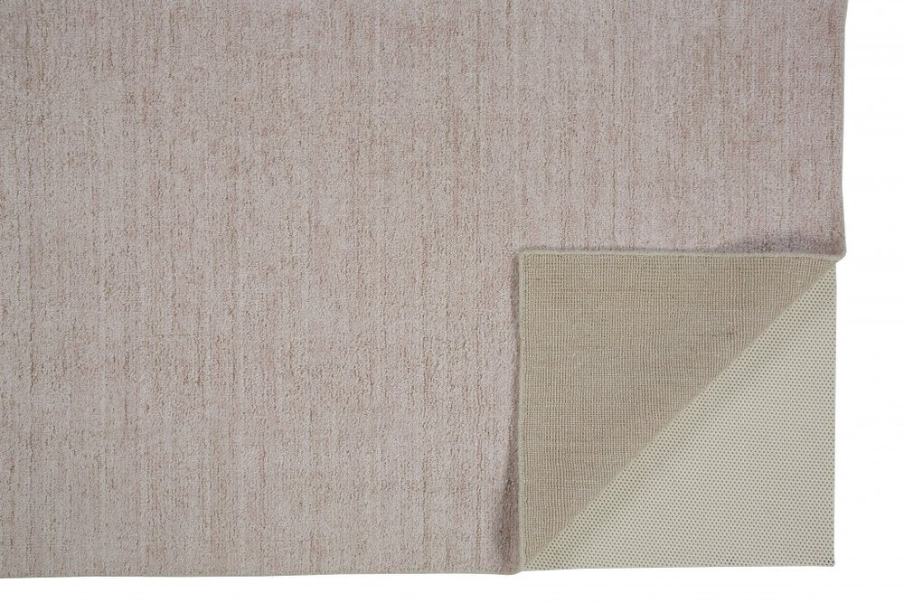 5' X 8' Pink and Ivory Hand Woven Area Rug