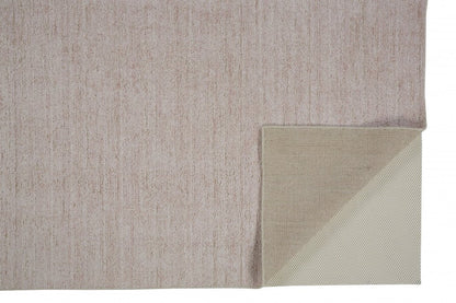 5' X 8' Pink and Ivory Hand Woven Area Rug