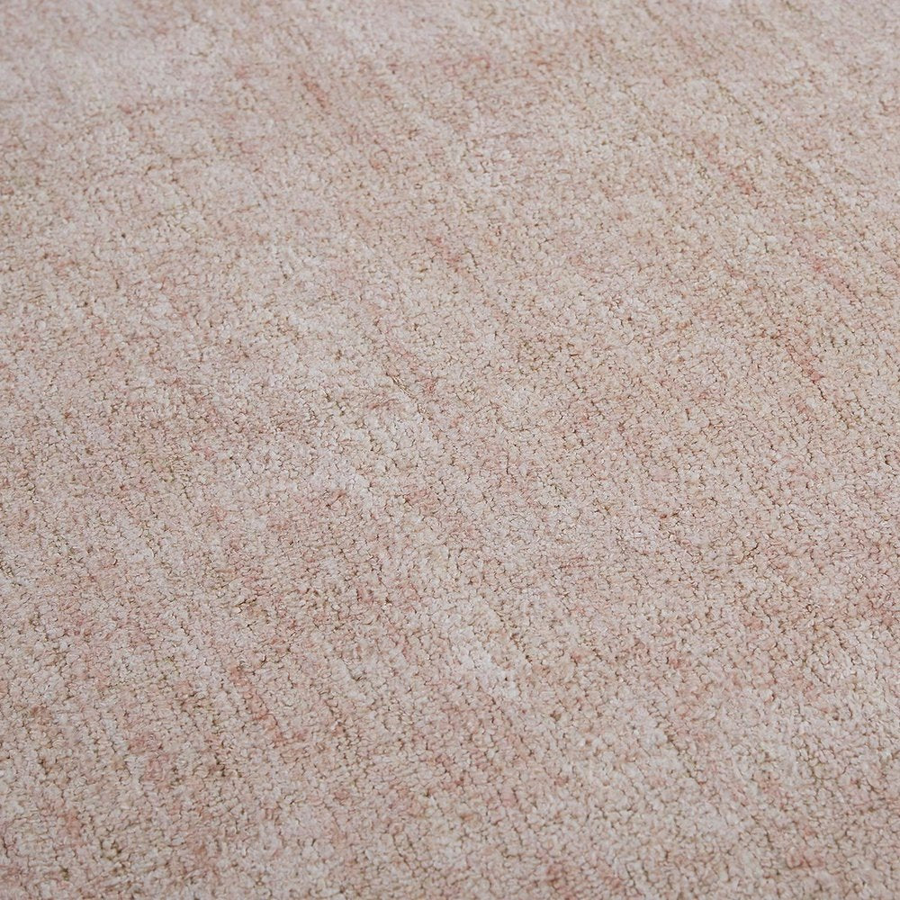5' X 8' Pink and Ivory Hand Woven Area Rug