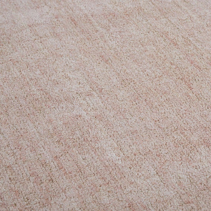 5' X 8' Pink and Ivory Hand Woven Area Rug