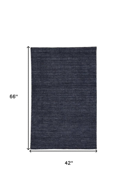 5' X 8' Pink and Ivory Hand Woven Area Rug