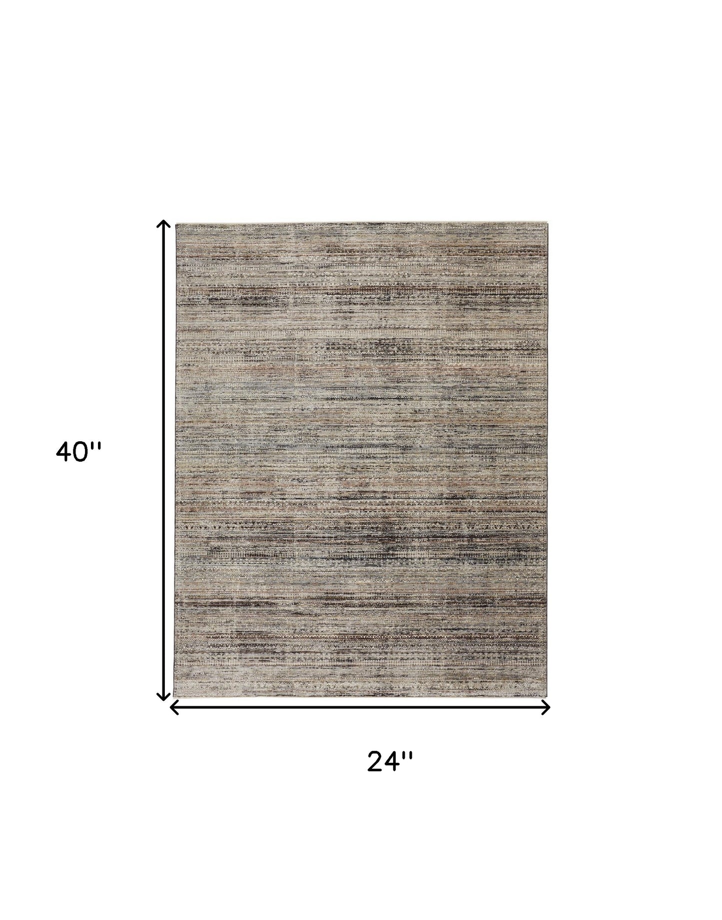 5' X 8' Ivory Gray And Black Abstract Distressed Area Rug With Fringe