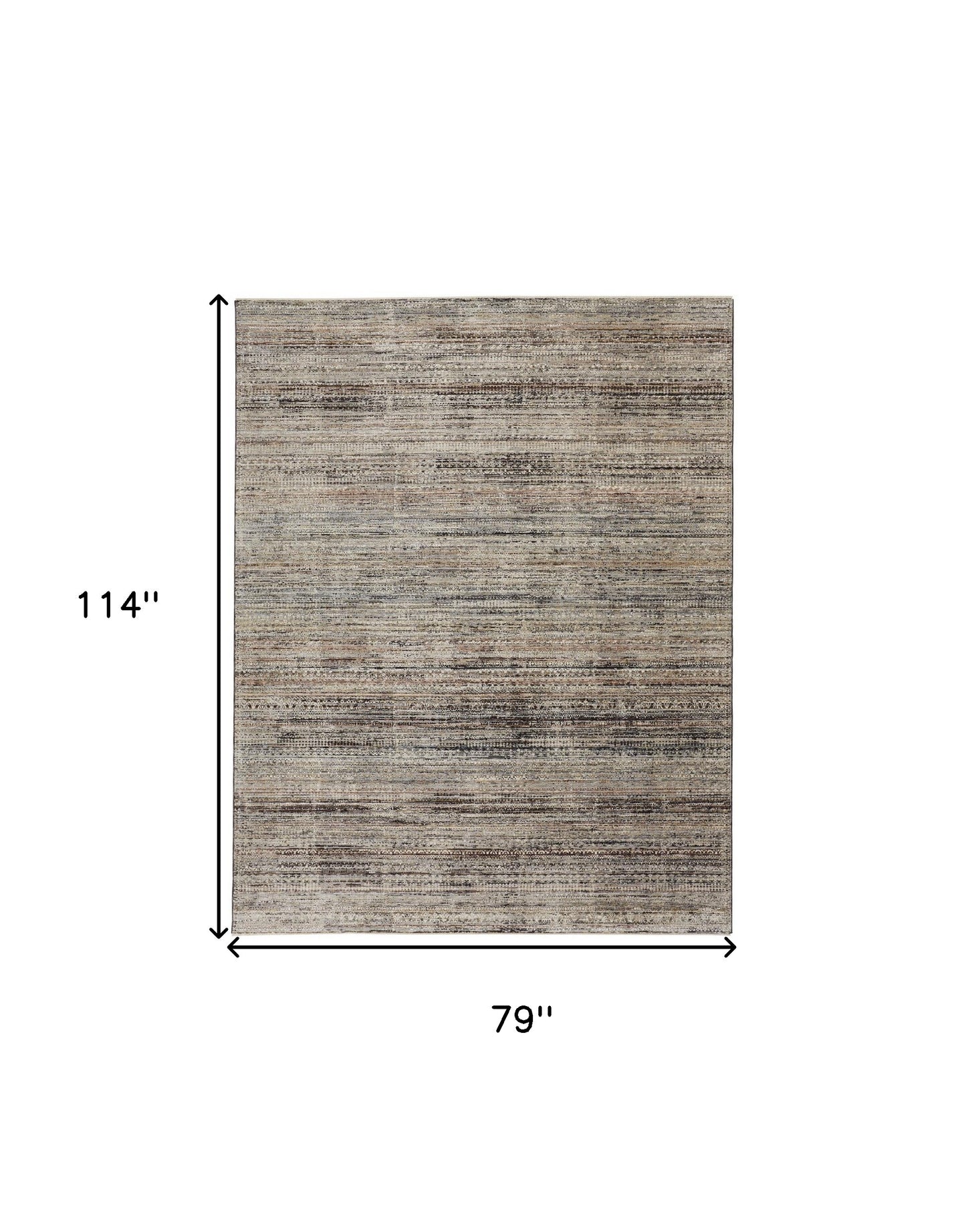 5' X 8' Ivory Gray And Black Abstract Distressed Area Rug With Fringe