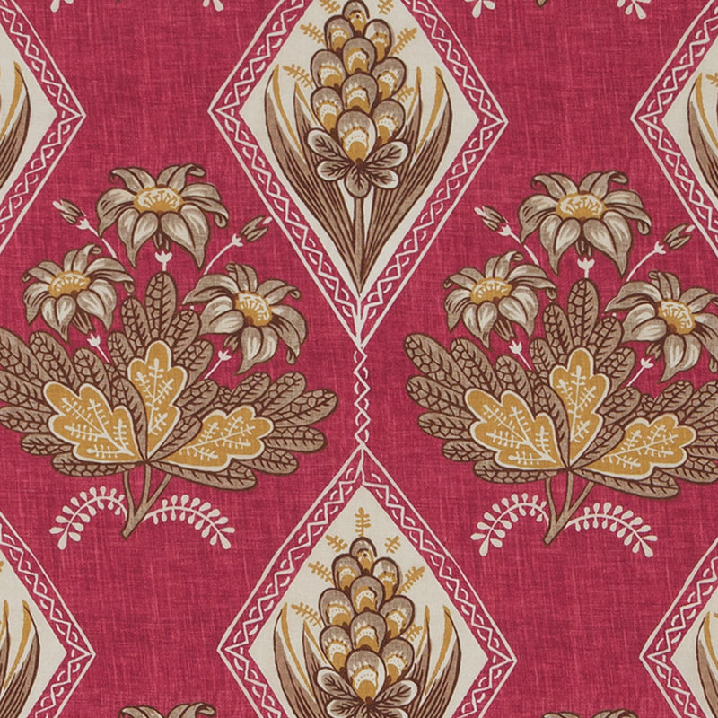 Duralee Monogram Be42621 | 366-Crimson  Print     - 512628