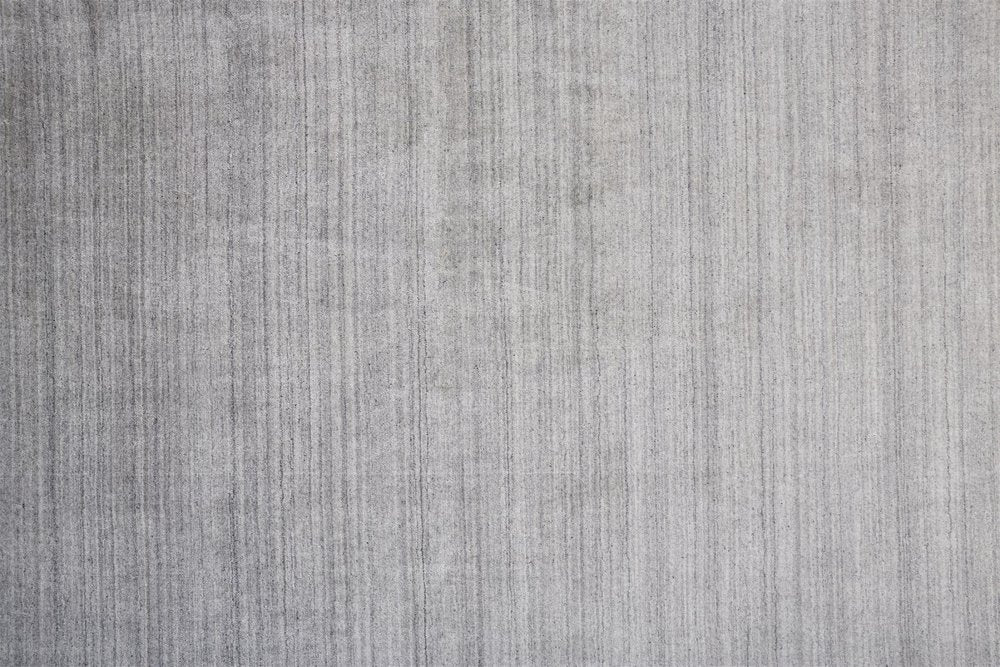 8' X 10' Gray Silver And Black Wool Hand Knotted Stain Resistant Area Rug