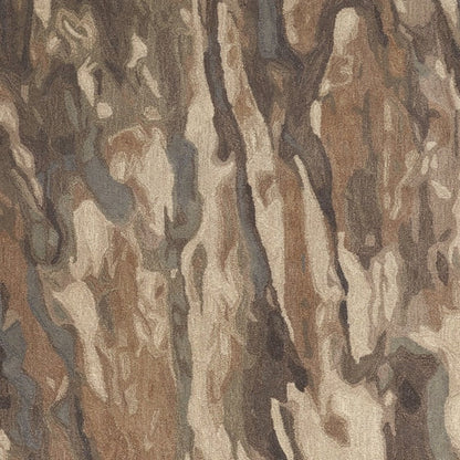 4' X 6' Green and Ivory Wool Abstract Hand Tufted Area Rug