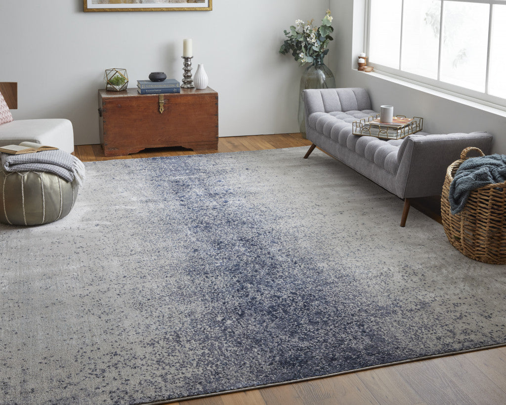 8' x 10' Gray Abstract Area Rug