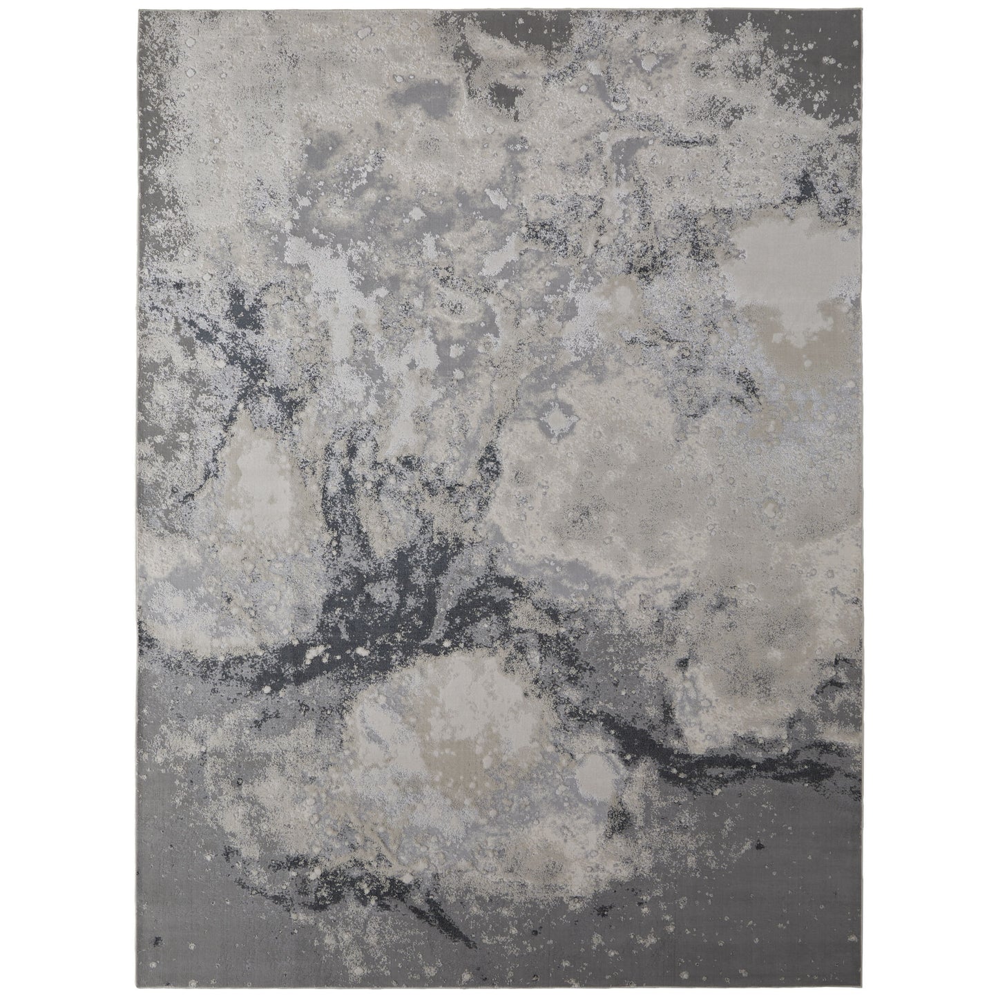 8' x 10' Gray Abstract Area Rug