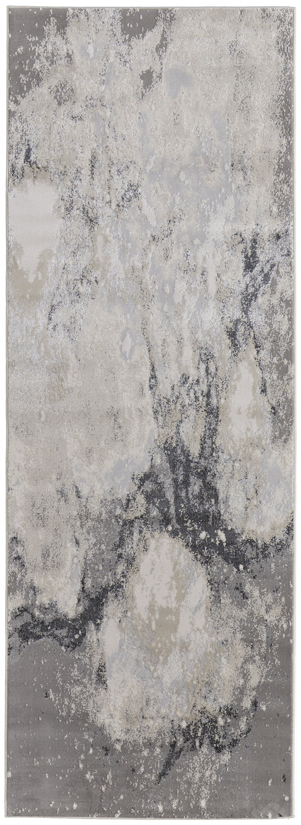 8' x 10' Gray Abstract Area Rug