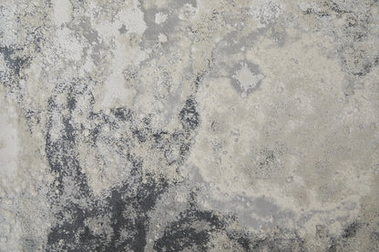 12' X 15' Ivory Gray And Black Abstract Power Loom Area Rug