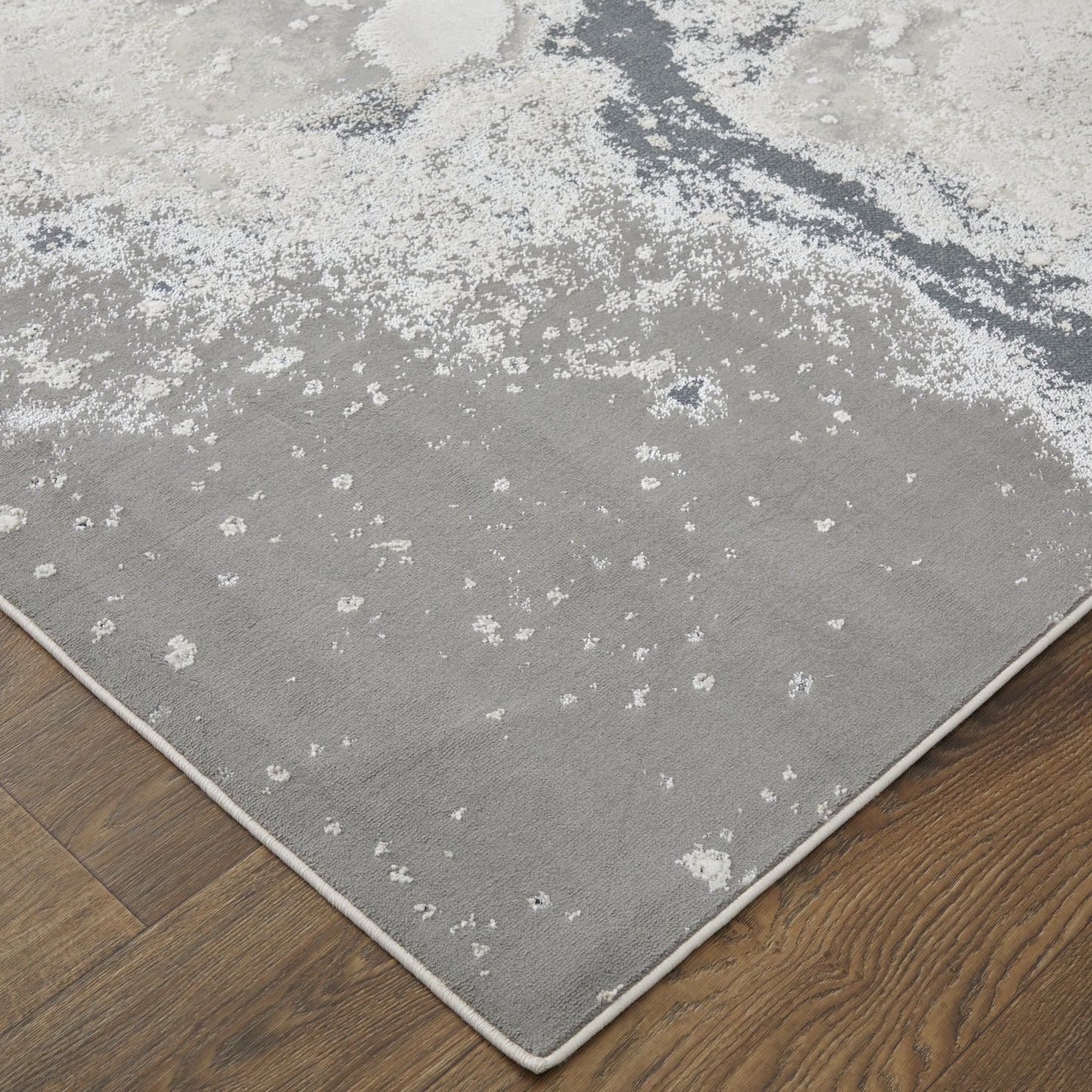 8' x 10' Gray Abstract Area Rug