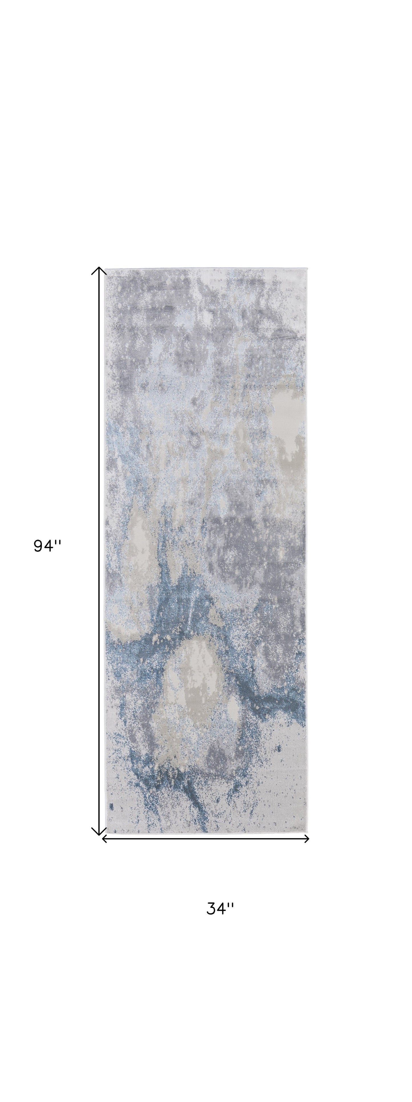 4' X 6' Gray Abstract Area Rug