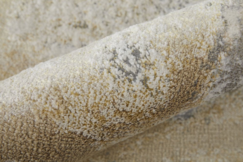 2' X 3' Ivory Blue And Gray Abstract Area Rug