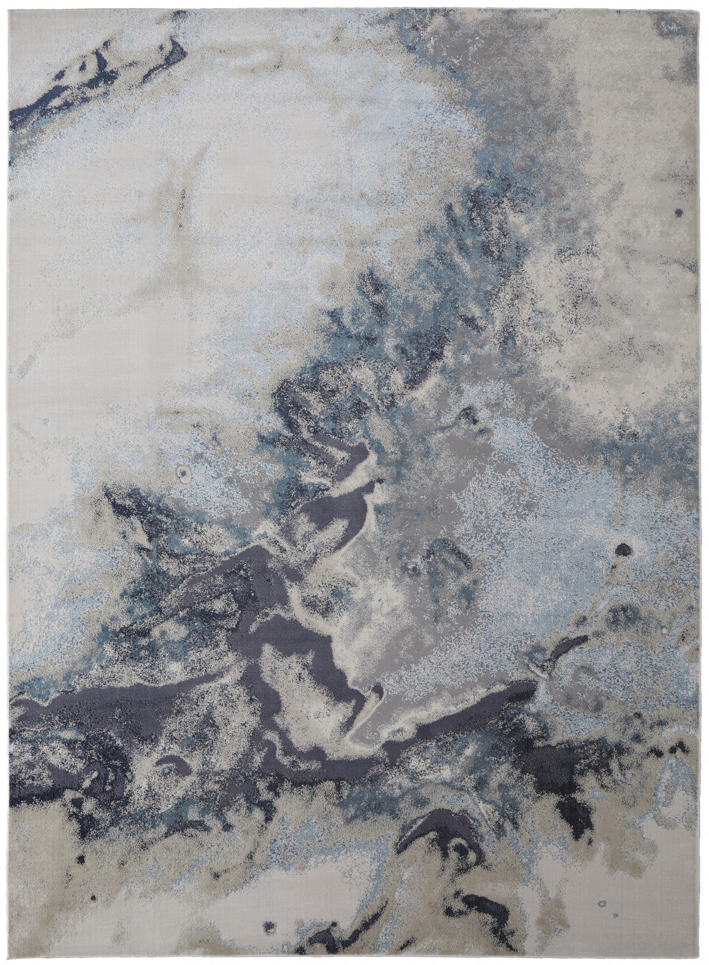 4' X 6' Blue Abstract Area Rug