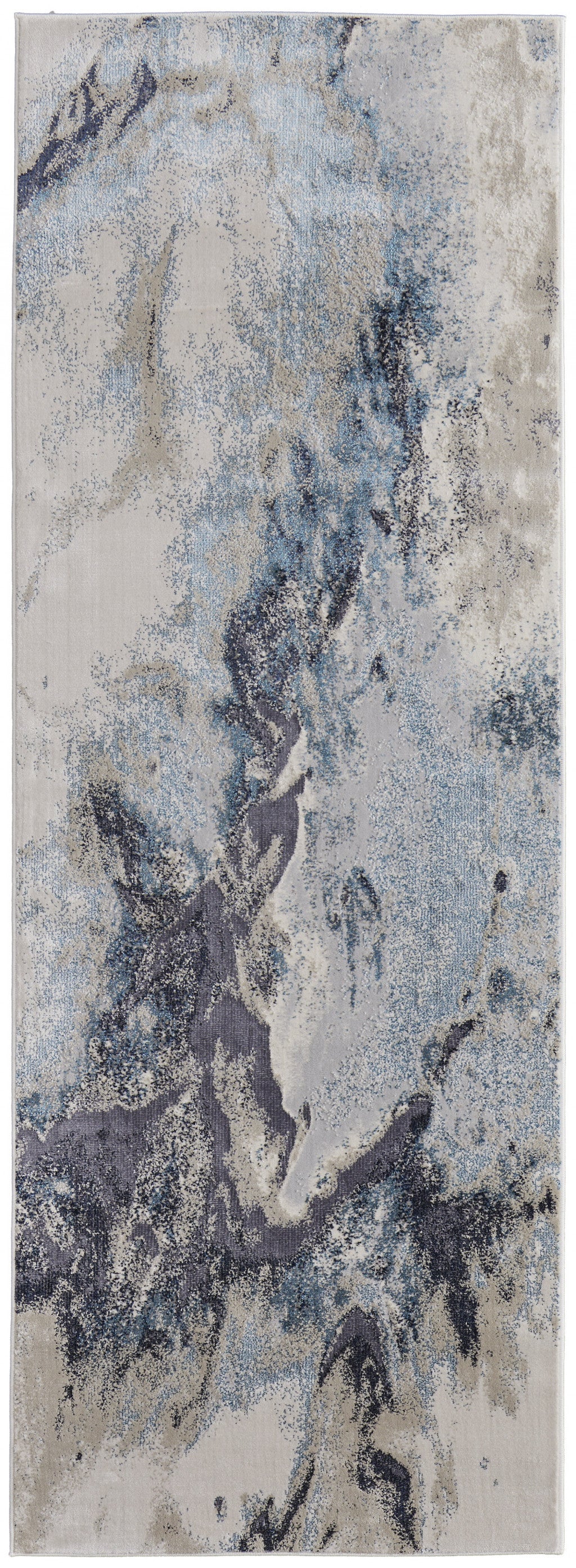 4' X 6' Blue Abstract Area Rug