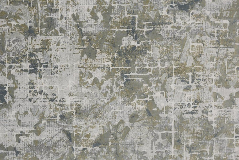8' X 10' Gray and Ivory Abstract Distressed Non Skid Area Rug